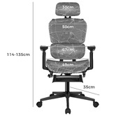 Hoxton Room Platon Mesh Office Chair with Footrest