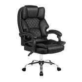 Hoxton Room Angus Desk and PU Leather Office Chair Set