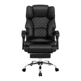 Hoxton Room Angus Desk and PU Leather Office Chair Set