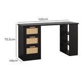 Hoxton Room Angus Desk and PU Leather Office Chair Set