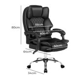 Hoxton Room Angus Desk and PU Leather Office Chair Set