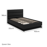 Hoxton Room 3 Piece Alpine Gas Lift Storage Bedroom Set with LED