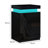 Hoxton Room 3 Piece Alpine Gas Lift Storage Bedroom Set with LED