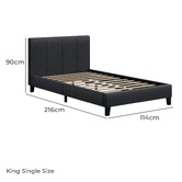 Hoxton Room Kyle Upholstered Bed and Euro Top Mattress
