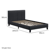Hoxton Room Kyle Upholstered Bed and Euro Top Mattress