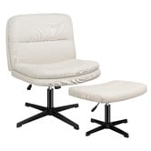 Hoxton Room Tegan Office Chair &amp; Ottoman Set