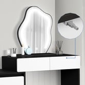 Hoxton Room 2 Piece Phoebe LED Dressing Table &amp; Stool Set