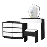 Hoxton Room 2 Piece Phoebe LED Dressing Table &amp; Stool Set