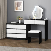 Hoxton Room 2 Piece Phoebe LED Dressing Table &amp; Stool Set