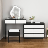 Hoxton Room 2 Piece Phoebe LED Dressing Table &amp; Stool Set