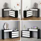 Hoxton Room 2 Piece Phoebe LED Dressing Table &amp; Stool Set