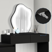 Hoxton Room 2 Piece Phoebe LED Dressing Table &amp; Stool Set