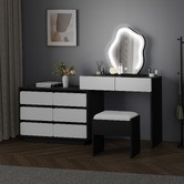 Hoxton Room 2 Piece Phoebe LED Dressing Table &amp; Stool Set