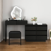 Hoxton Room 2 Piece Phoebe LED Dressing Table &amp; Stool Set