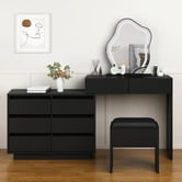 Hoxton Room 2 Piece Phoebe LED Dressing Table &amp; Stool Set