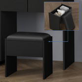 Hoxton Room 2 Piece Phoebe LED Dressing Table &amp; Stool Set