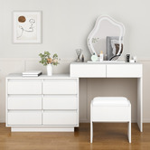 Hoxton Room 2 Piece Phoebe LED Dressing Table &amp; Stool Set