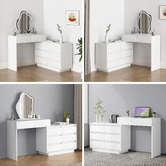 Hoxton Room 2 Piece Phoebe LED Dressing Table &amp; Stool Set