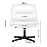 Hoxton Room Tegan PU Leather Office Chair &amp; Ottoman Set