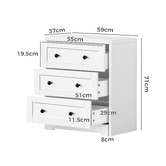Hoxton Room Drewleaf Hamptons-Style 3 Drawer Chest