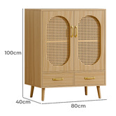 Hoxton Room Luelle 2 Rattan Door 2 Drawer Sideboard Buffet