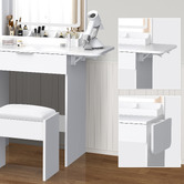 Hoxton Room 2 Piece Sienna LED Dressing Table &amp; Stool Set