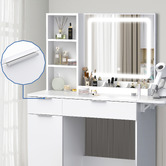Hoxton Room 2 Piece Sienna LED Dressing Table &amp; Stool Set