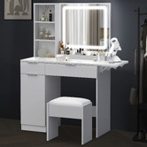 Hoxton Room 2 Piece Sienna LED Dressing Table &amp; Stool Set
