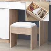 Hoxton Room 2 Piece Sienna LED Dressing Table &amp; Stool Set