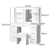 Hoxton Room 2 Piece Willow Dressing Table &amp; Stool Set