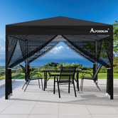 Hoxton Room 3 x 3m Kelvin Mesh Outdoor Pop-Up Gazebo