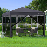 Hoxton Room 3 x 3m Kelvin Mesh Outdoor Pop-Up Gazebo