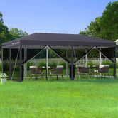 Hoxton Room 6 x 3m Kelvin Mesh Outdoor Pop-Up Gazebo