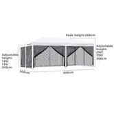 Hoxton Room 6 x 3m Kelvin Mesh Outdoor Pop-Up Gazebo