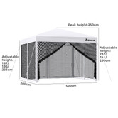 Hoxton Room 3 x 3m Kelvin Mesh Outdoor Pop-Up Gazebo