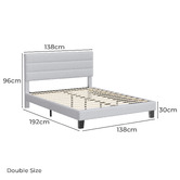 Hoxton Room Light Grey Preston Boucle Bed Frame