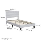 Hoxton Room Light Grey Preston Boucle Bed Frame