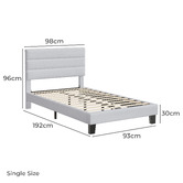 Hoxton Room Light Grey Preston Boucle Bed Frame