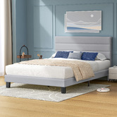 Hoxton Room Light Grey Preston Boucle Bed Frame