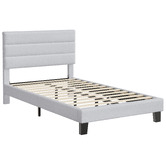 Hoxton Room Light Grey Preston Boucle Bed Frame