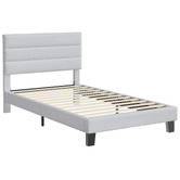 Hoxton Room Light Grey Preston Boucle Bed Frame