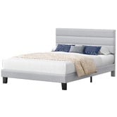 Hoxton Room Light Grey Preston Boucle Bed Frame