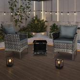 Hoxton Room 2 Seater Chandon Outdoor Armchair &amp; Table Set
