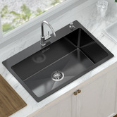 Hoxton Room Costa 680mm Single Stainless Steel Kitchen Sink