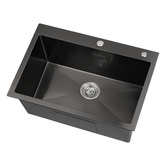 Hoxton Room Costa 680mm Single Stainless Steel Kitchen Sink