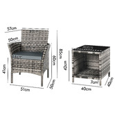 Hoxton Room 2 Seater Matteo Outdoor Armchair &amp; Table Set