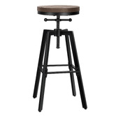 Hoxton Room Adair Elm Wood Adjustable Barstool