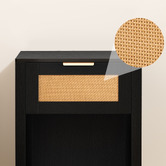 Hoxton Room Alira Rattan 1 Drawer Bedside Table