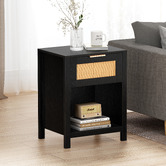 Hoxton Room Alira Rattan 1 Drawer Bedside Table