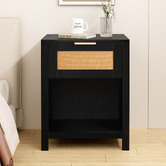 Hoxton Room Alira Rattan 1 Drawer Bedside Table